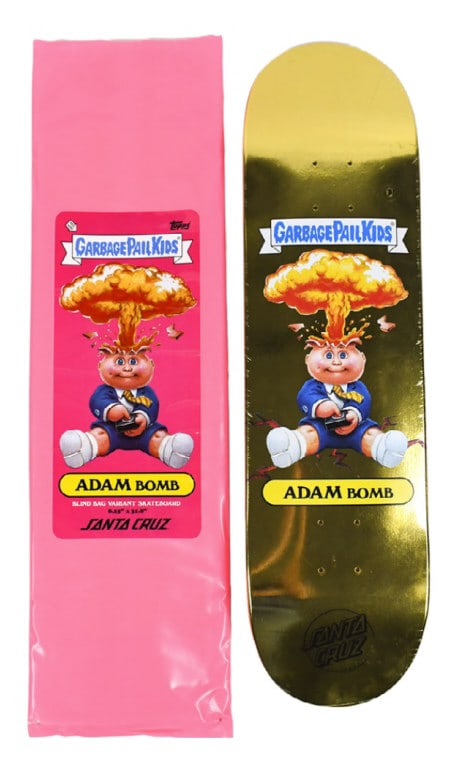 Garbage Pail Kids Santa Cruz Skateboard Deck: Hard to find dead stock limited edition Garbage Pail Kids extra rare " Filthy Rich Foil " skateboard deck made by Santa Cruz. Deck is brand new and still sealed in the factory cellophane. Lot includes