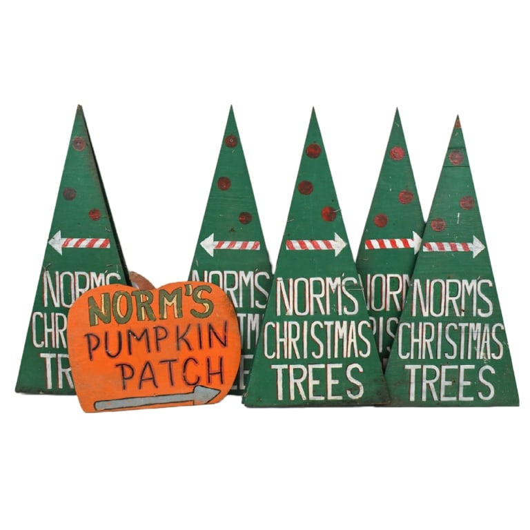 Vintage Norms Christmas Tree & Pumpkin Patch Signs (1 of 18)