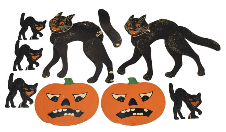 Lot Of Vintage Halloween Embossed Die Cut Decor (1 of 12)