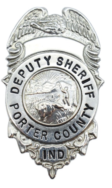 Vintage Obsolete Porter Co IN Deputy Sheriff Badge (1 of 5)