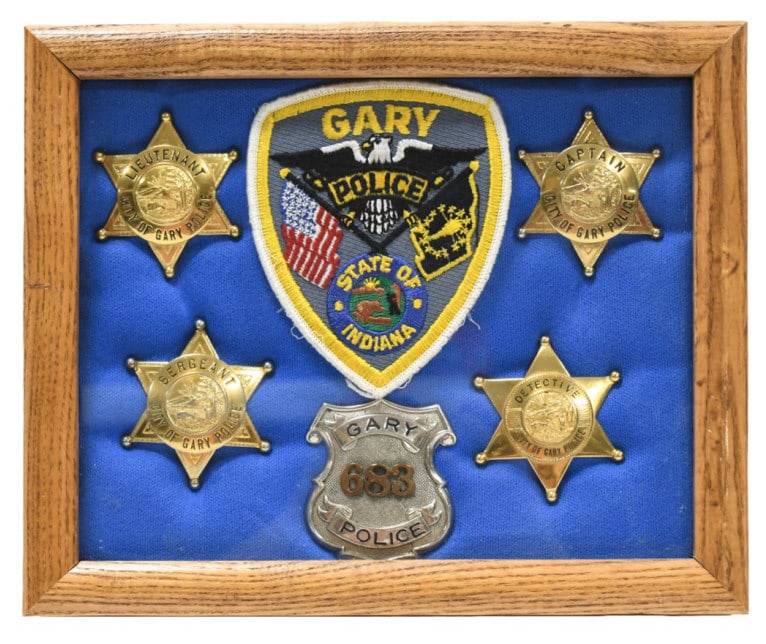 Vintage Gary Indiana Named Police Badge Collection (1 of 9)