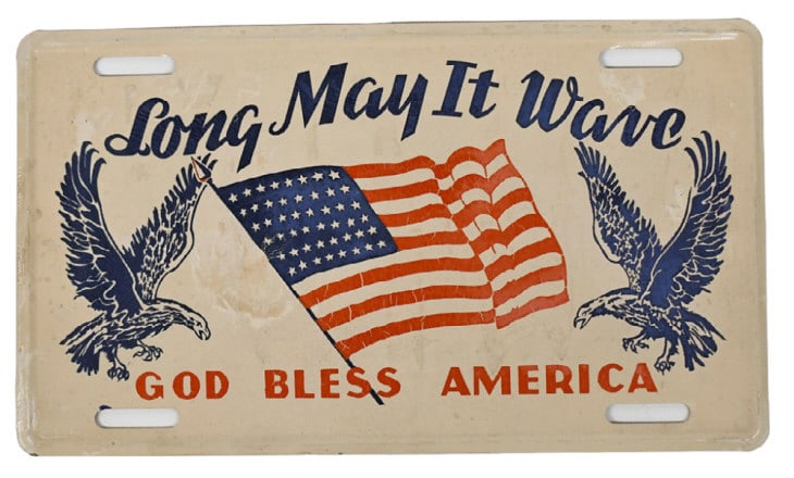 Vintage SST God Bless America License Plate (1 of 6)