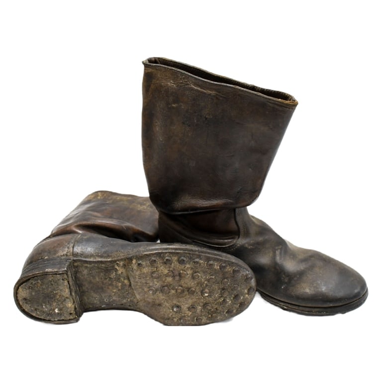 WWII German Military Hobnail Leather Combat Boots (1 of 9)