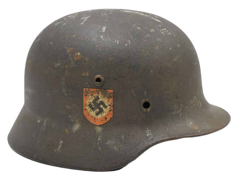 WWII German Military Double Decal M35 Helmet (1 of 11)