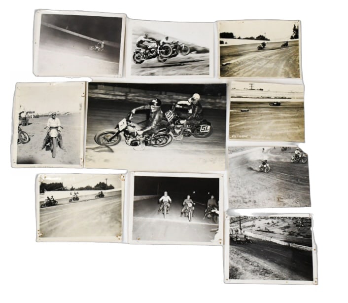 (10) 1940s-50s Motorcycle Racing Photographs (1 of 8)