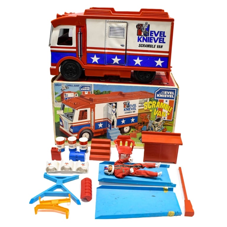 Vintage 1973 Ideal Evel Knievel Scramble Van w Box (1 of 18)
