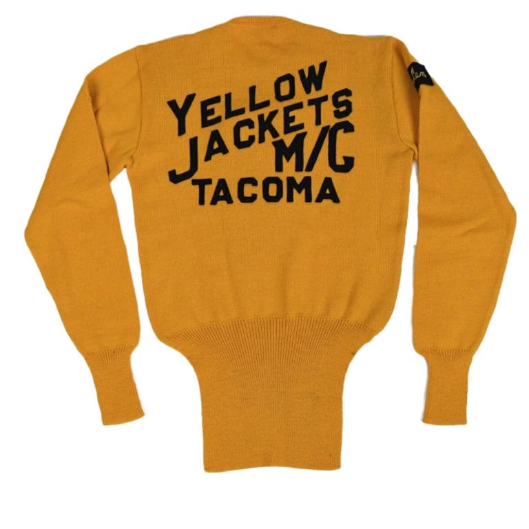 Tacoma Yellow Jacket Motorcycle Club Wool Sweater (1 of 8)