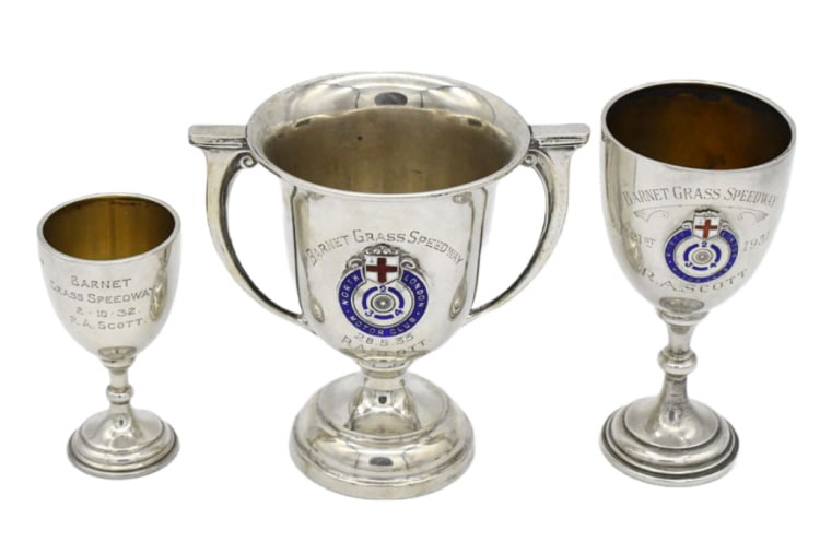 1930s Sterling Barnet Speedway Motorcycle Trophies (1 of 13)