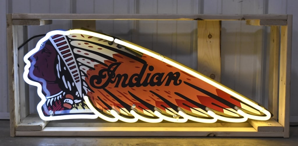 Indian Motorcycles Dealer Style Neon Fantasy Sign (1 of 6)