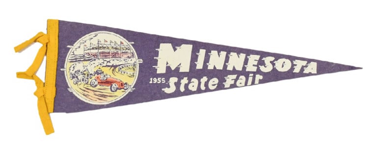 1955 Minnesota State Fair Midget Racing Pennant (1 of 5)