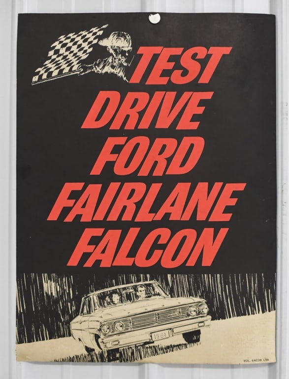 1960s Ford Fairlane Dealership Race Poster (1 of 6)