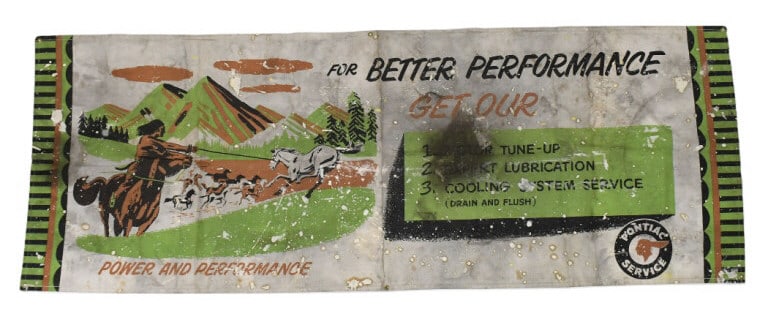 8-1/2ft Vintage Pontiac Dealership Cloth Banner (1 of 9)