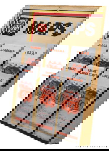 Vintage Phillips 66 Road Map Display Rack