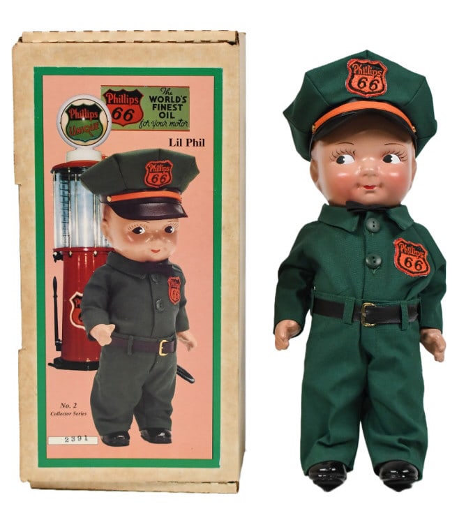 Phillips 66 " Lil Phil " Attendant Doll By Ames (1 of 13)