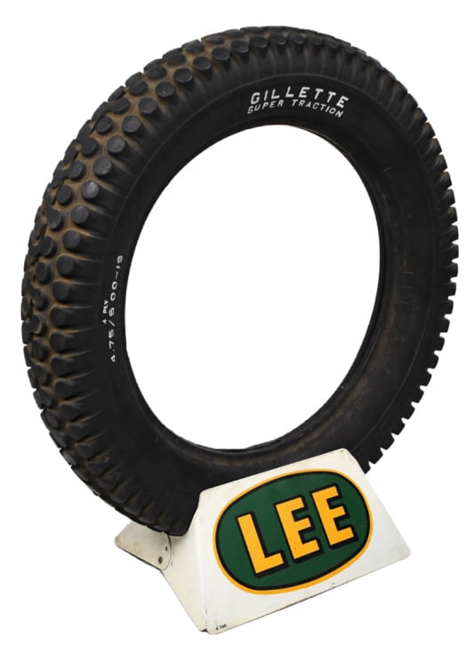 Vintage Lee Tires Display Stand w/ Tire (1 of 9)