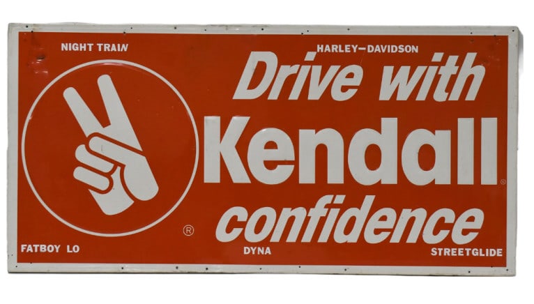 6ft Vintage SST Kendall Motor Oil Embossed Sign (1 of 7)