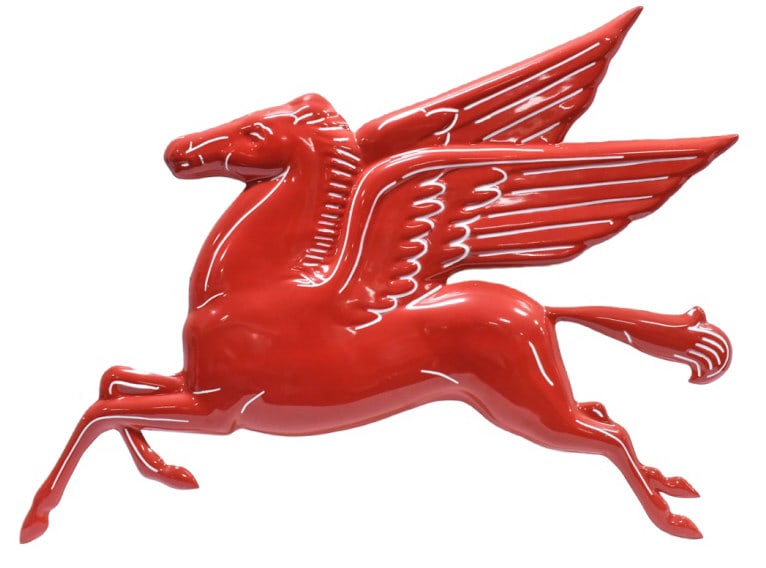 Large Contemporary Mobil Pegasus Fiberglass Sign (1 of 6)
