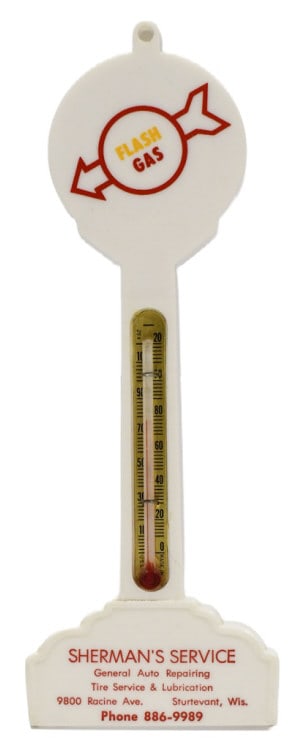 Vintage Flash Gas Station Pole Sign Thermometer (1 of 6)