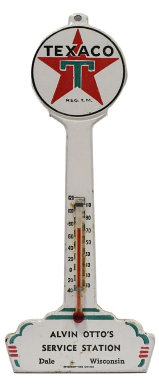 Vintage Tin Texaco Gas Station Pole Thermometer (1 of 6)