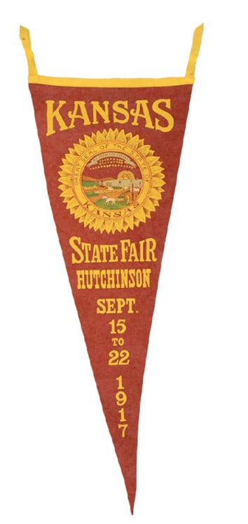 1917 Kansas State Fair Felt Pennant (1 of 8)