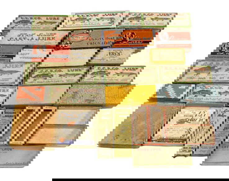 Collection Of Vintage Fishing Lure Boxes Auction