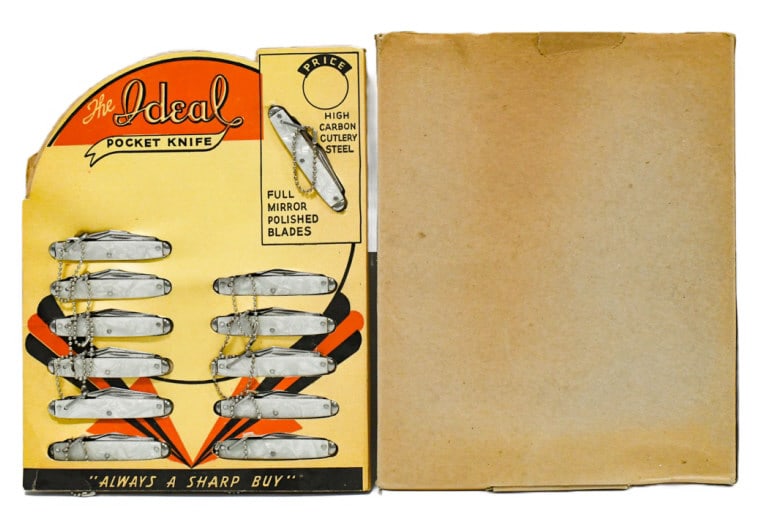 Vintage NOS Ideal Pocket Knife Easel Back Display (1 of 9)