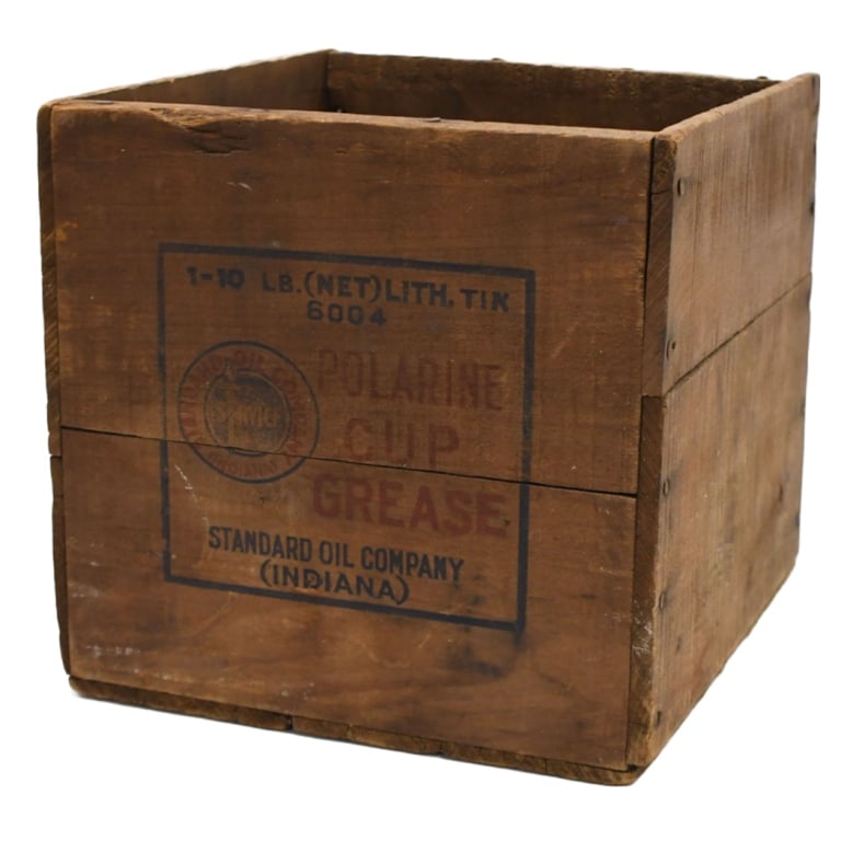 Vintage Standard Oil Polarine Cup Grease Crate (1 of 7)