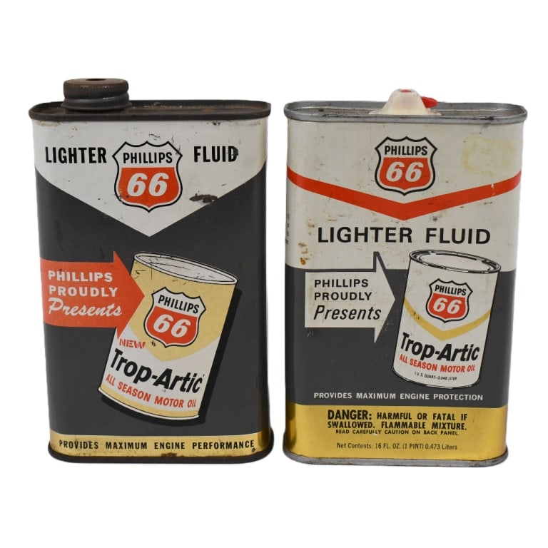 Vintage Phillips 66 Trop-Arctic Lighter Fluid Cans (1 of 5)