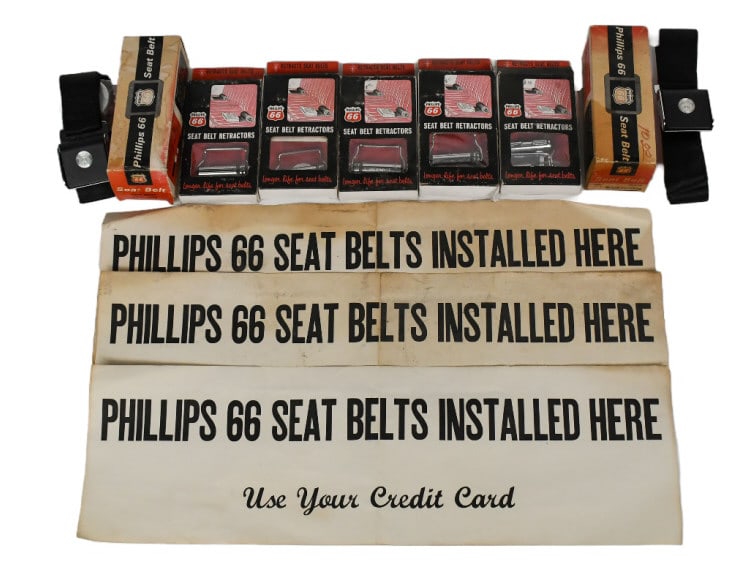Lot of Vintage Phillips 66 Seat Belts & More (1 of 13)