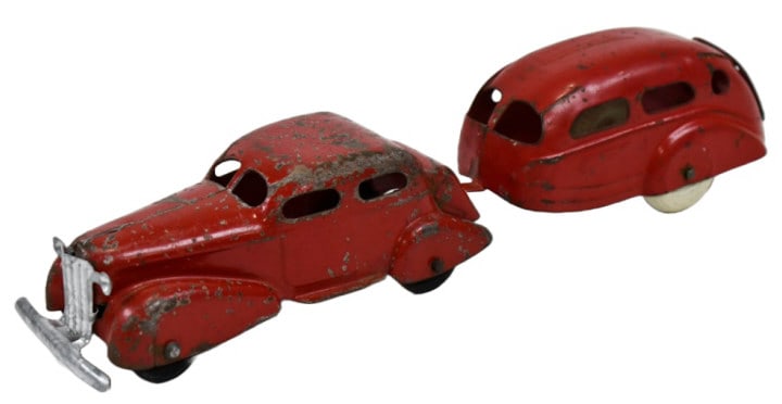 Original Wyandotte Sedan Car And Travel Trailer (1 of 9)