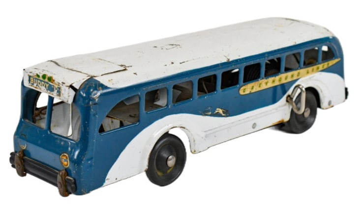 Original Buddy L Greyhound Lines Windup Bus (1 of 10)