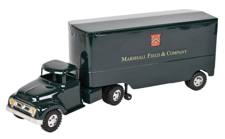 Restored Tonka Marshall Field & Co Truck & Trailer (1 of 9)