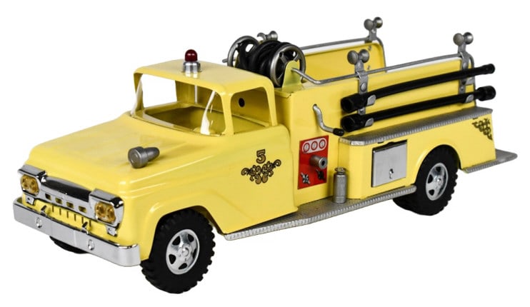 Custom Yellow Tonka No. 5 Suburban Pumper Truck (1 of 7)