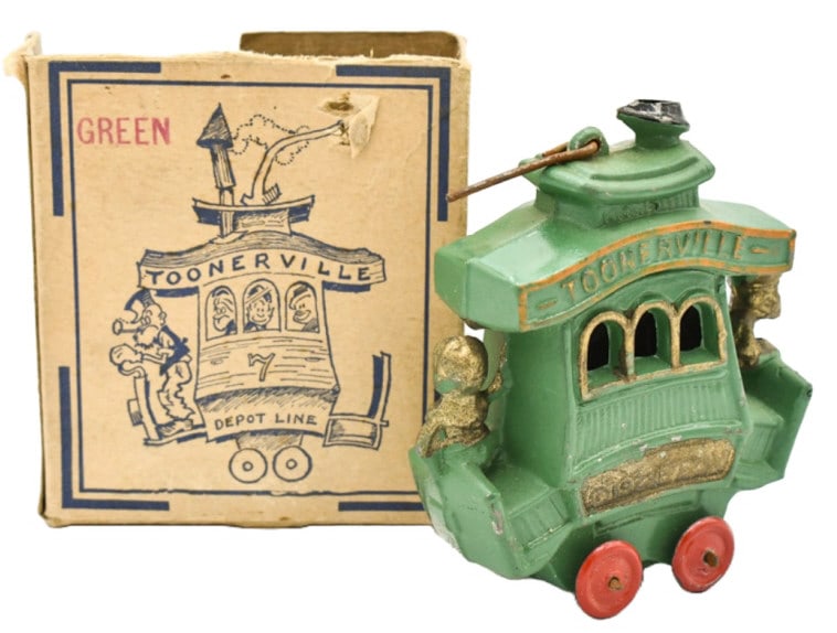 Dent Cast Metal Toonerville Trolley w/ Box (1 of 8)