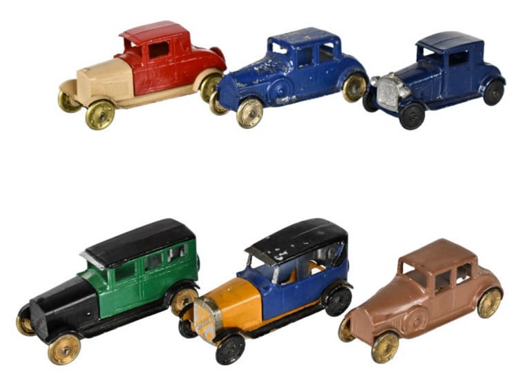 Tootsietoy Ford Roadster Cadillacs & Buick Cars (1 of 6)