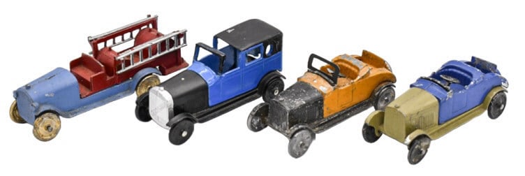 Tootsietoy Hook & Ladder, Cadillacs, & Ford Car (1 of 14)