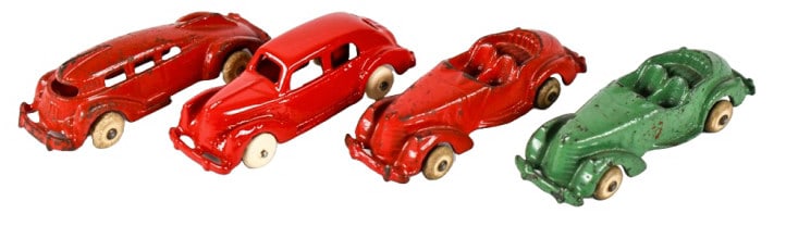 Hubley Cast Iron Convertibles Sedan & Rocket Car (1 of 8)
