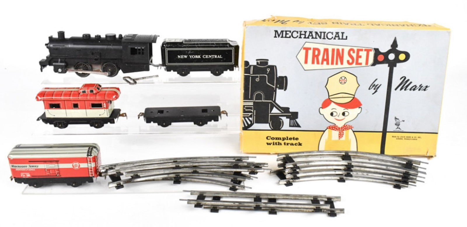 Louis Marx Mechanical Train Set W/ Box Auction