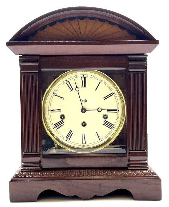 Sligh Mantel Clock With Franz Hermle 2 Jewels Auction