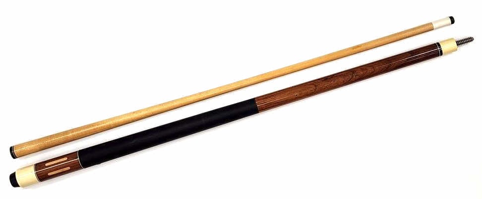 McDermott C-4 2 Piece Pool Cue: McDermott C-4 2 Piece Pool Cue. Comes with a irish linen wrap and is in great condition with some dents on the forearm. 1980s. 12.9mm tip size. 19.2 ounces. 59" Length