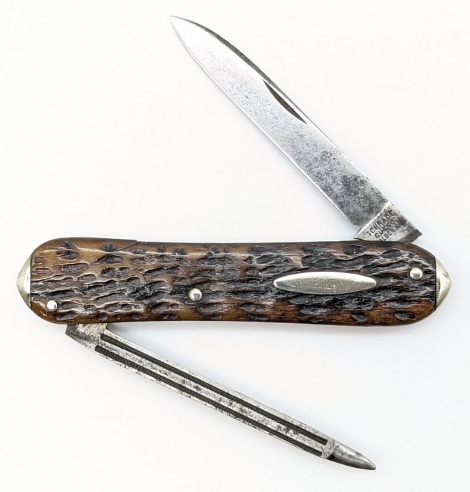 Schrade Walden Slim Two Blade Knife w/ File (1 of 4)