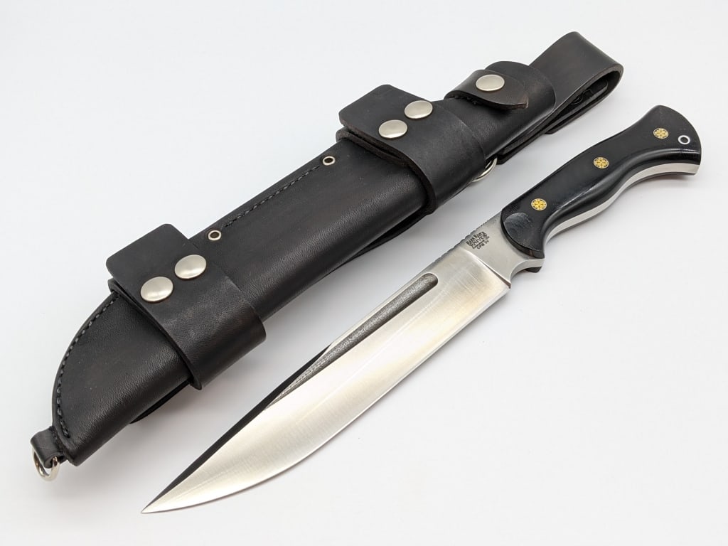 Bark River Knives Grizzly Bowie Knife w/ Sheath (1 of 9)