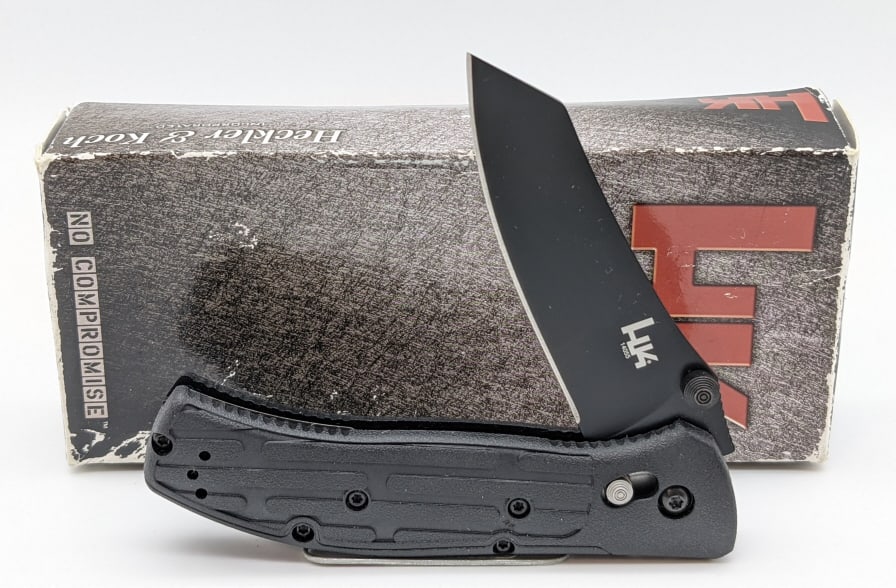 NIB HK Enigma Black Reverse Tanto Folding Knife (1 of 4)
