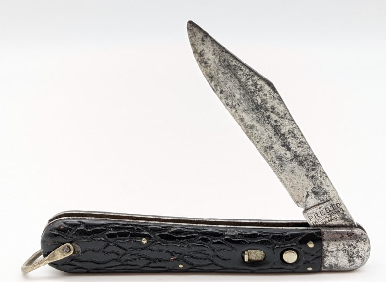 1930-40 Schrade Presto Rough Black Switchblade (1 of 4)