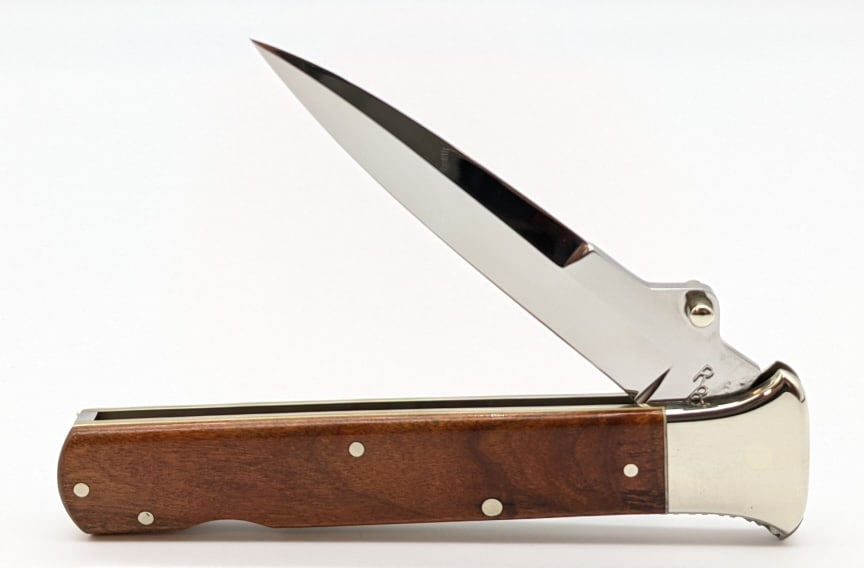 1988 Ray Beer's Maple Wood Folding Stiletto Knife (1 of 6)