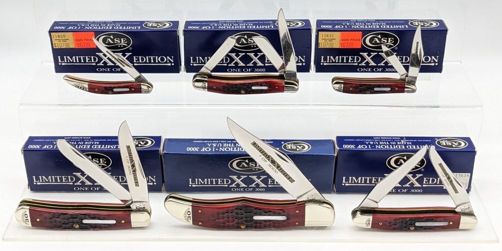 6) 2014 Case XX Limited Brick Red 30th Anni Knives (1 of 7)