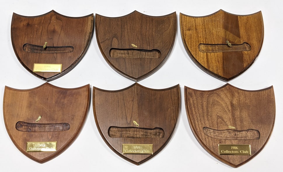 Various Year Case XX Collector Club Shield Plaques: Various Year Case XX Collector Club Shield Plaques. 9in x 8-1/4in