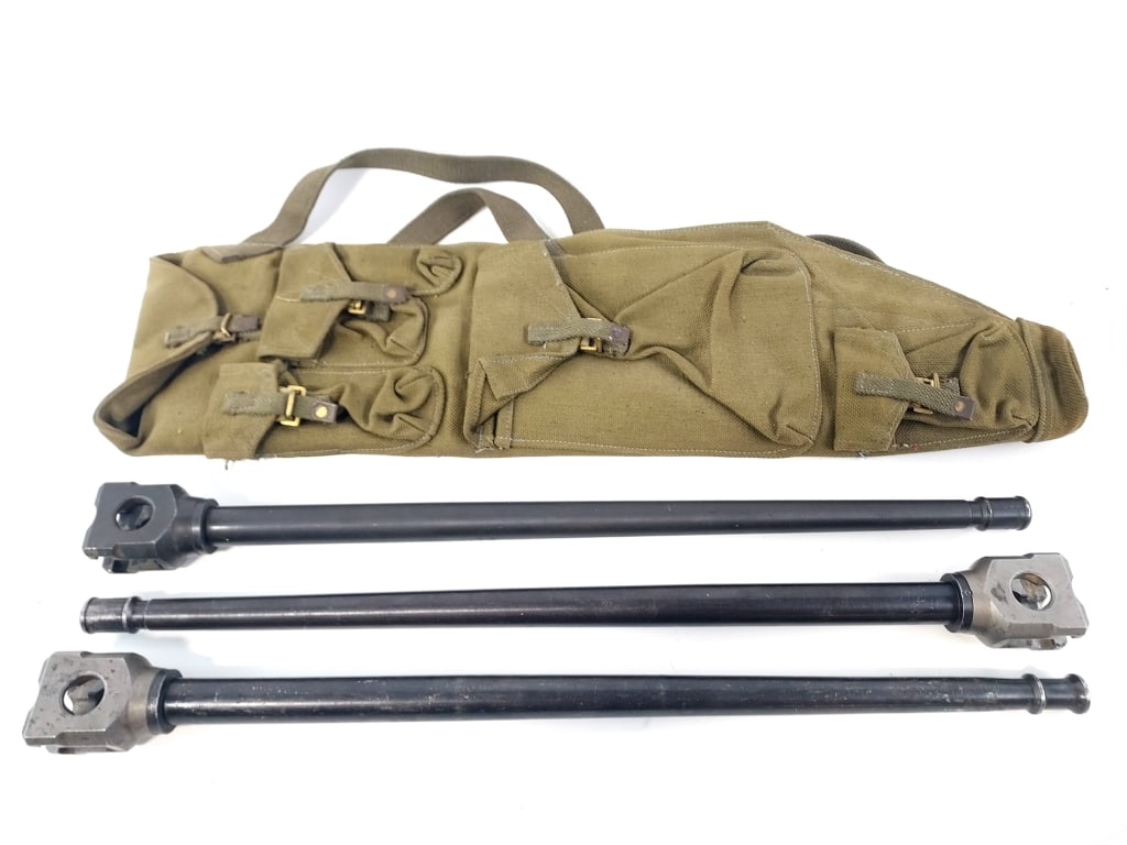 (3) WWII German MG 42 8mm Machine Gun Barrels: Three WWII German MG 42 8mm Machine Gun barrels. One barrel has the manufacture code "KLS" Steyr Warsaw Plant and the other two are marked "AYF" ERMA Erfurt . They measure approx. 20.9" overall. They 