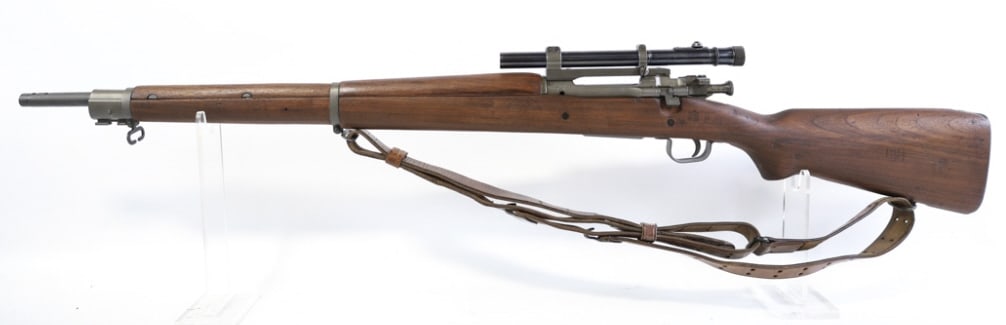 WWII U.S. Remington Model 03-A3 .30-06 Rifle: 1943 WWII U.S. Remington Model 03-A3 bolt action rifle in .30-06 Springfield. The rifle is in nice used condition and the barrel measures 24" long. Comes with a Weaver Model 330 scope. Bore & rifling