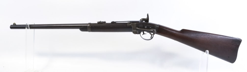 1860's American Machine Works Smith Carbine: Outstanding 1860's American Machine Works Springfield Mass. Smith Carbine in .50 caliber. The carbine has a 21.5" barrel with an excellent bore and strong rifling. The Smith is one of the top four cal